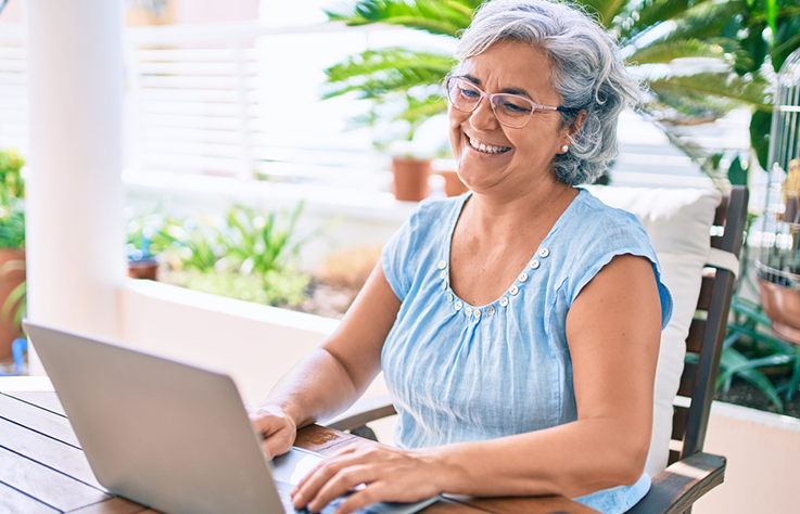 Senior Woman Using Computer